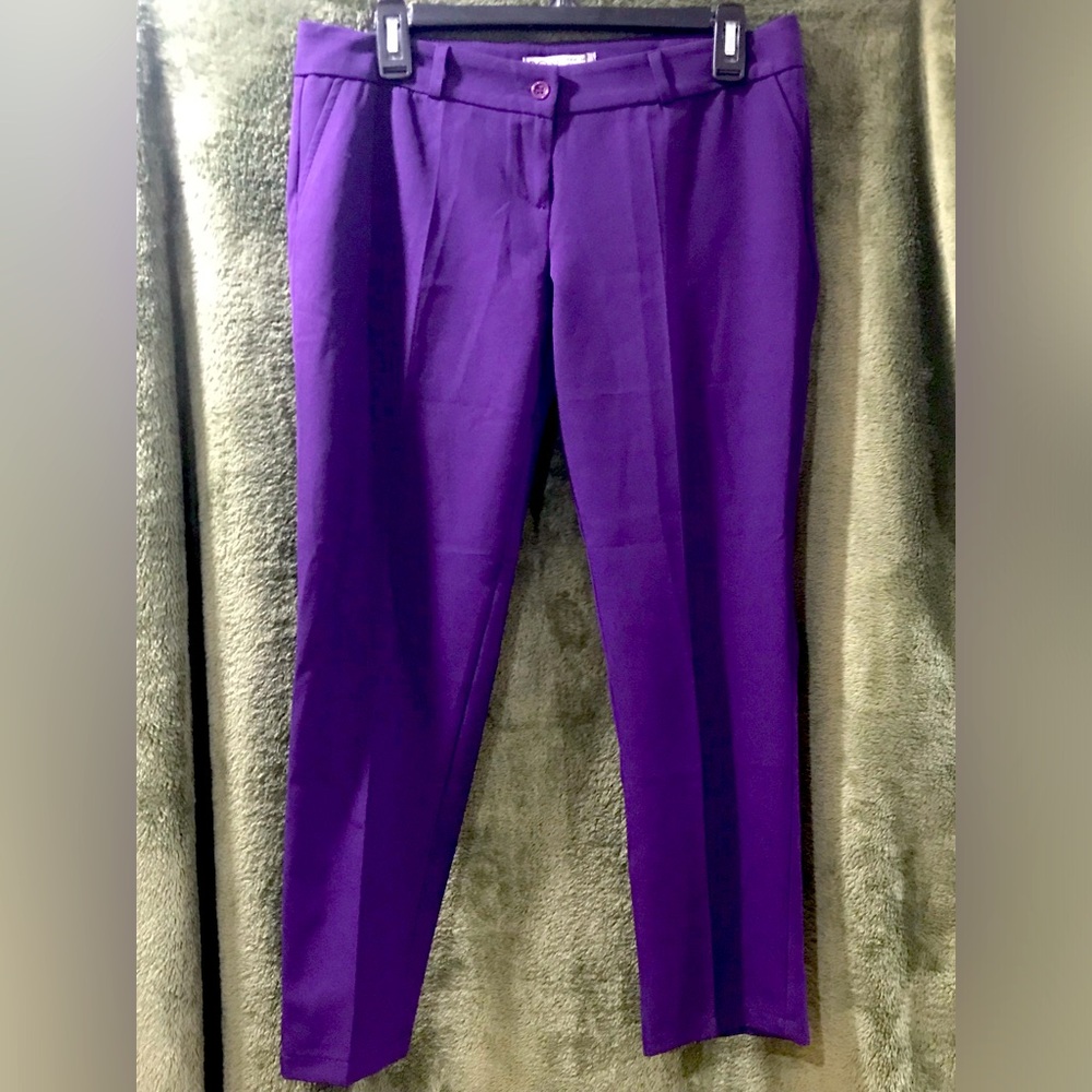 Classic Women's Tailored Purple Dress Pants
